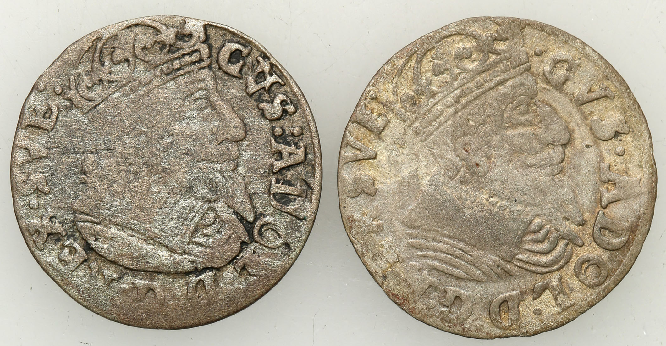 Gustaw II Adolf - okupacja szwedzka. Grosz 1629, 1630 Elbląg, zestaw 2 monet
